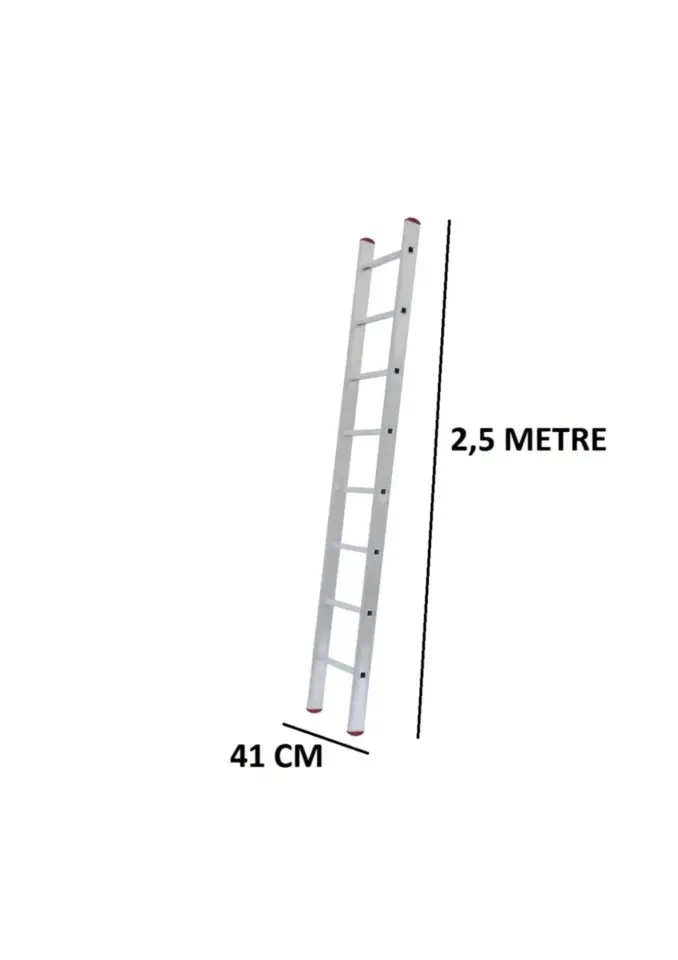 Tek Parça 8 Basamaklı 2.5 Metre Alüminyum Ptt Merdiven