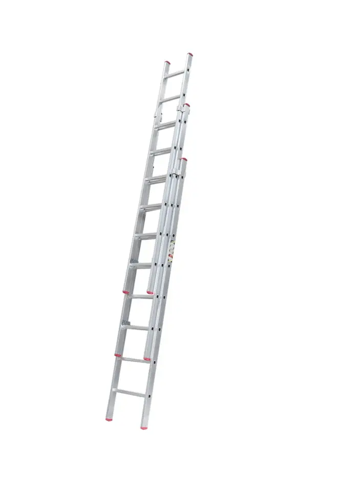 Üç Parçalı 8 Basamaklı Sürgülü 3x2.5=7.5 Metre Alüminyum Merdiven