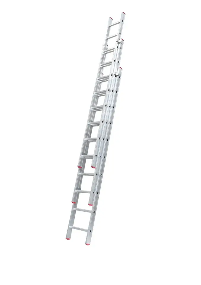 Üç Parçalı 10 Basamaklı Sürgülü 3x3=9 Metre Alüminyum Merdiven