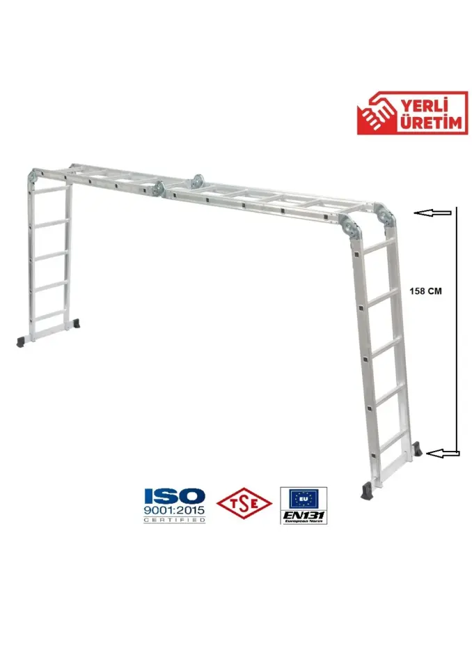 Fonksiyonel Çok Amaçlı Akrobat Merdiven Mekanizmalı 4x5 Merdiven 5.80 Metre