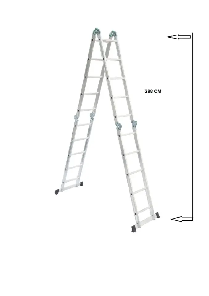 Fonksiyonel Çok Amaçlı Akrobat Merdiven Mekanizmalı 4x5 Merdiven 5.80 Metre