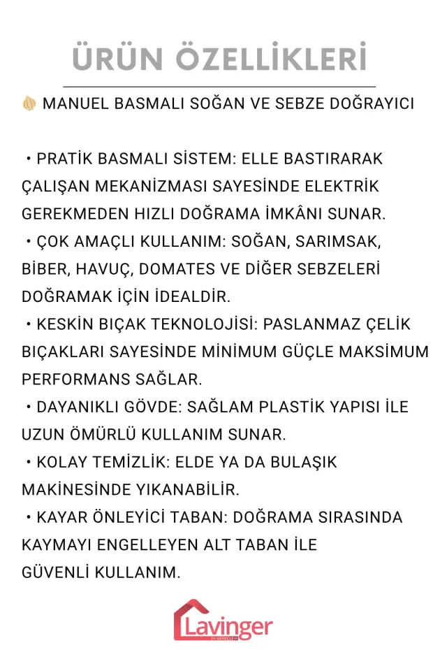 Doğrayıcı Paslanmaz Çelik Bıçaklı Üstten Basmalı El Rondosu Blender Soğan Sebze Doğrayıcı