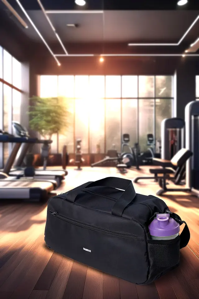 İki Bölmeli El ve Omuzda Taşınılabilir Günlük Seyahat Gym Fitness ve Spor Çantası