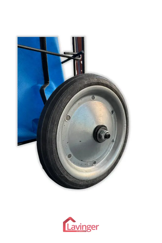 2 Adet 18 cm Metal Gövde Pazar Arabası Tekerleği Süper Sağlam Araba Tekeri Somun&Pul Hediyeli