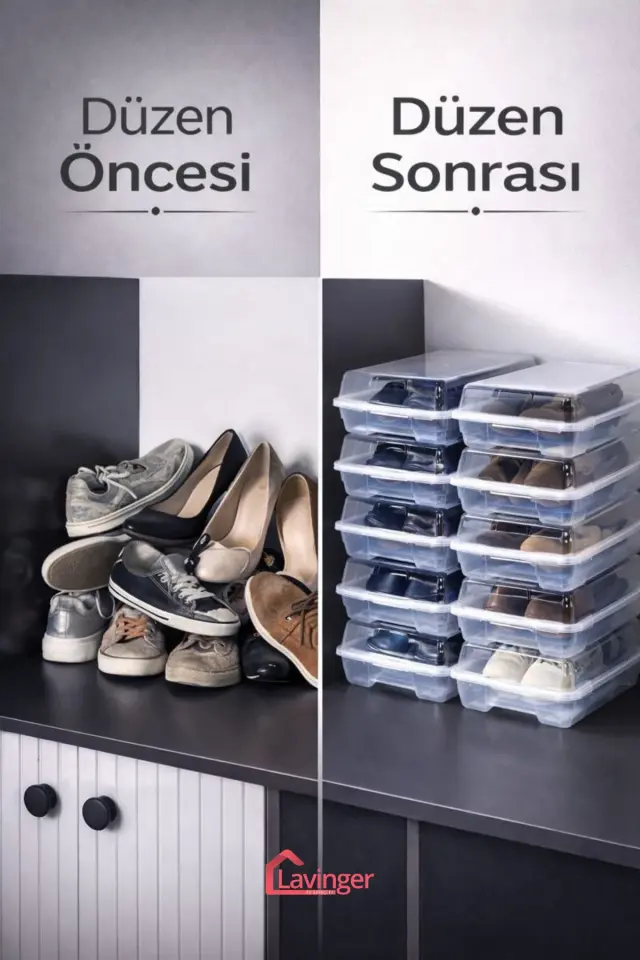 10 Adet Kadın Ayakkabı Kutusu - Şeffaf Ayakkabı Düzenleyici Saklama Kutusu Organizer Seyahat Kutusu