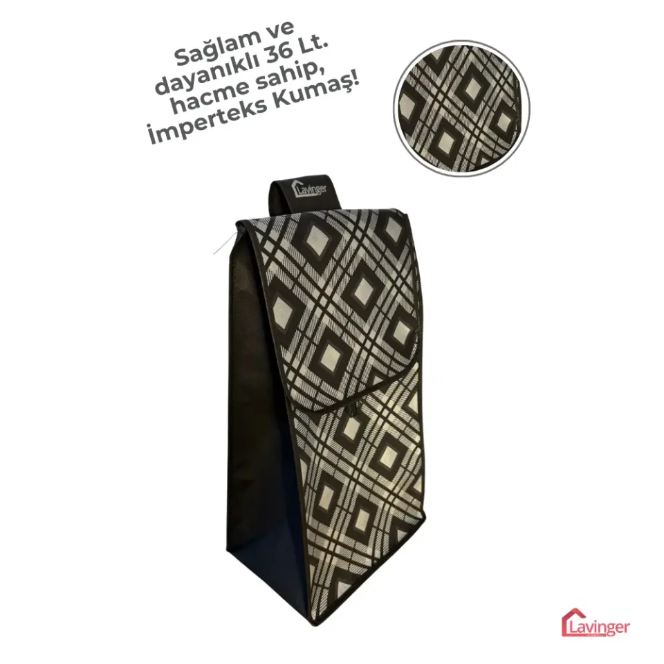 58A Pazar Arabası Plus Katlanabilir (Büyük Tekerlekli) Siyah
