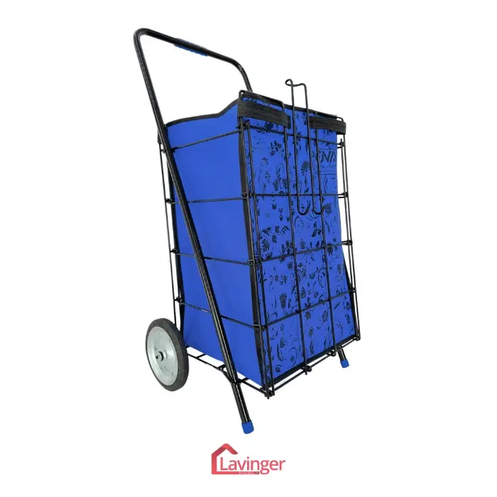 Mega Metal Pazar Arabası Çelik Teker 6 mm. Lacivert