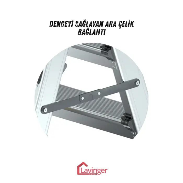 Lüks Alüminyum Çift Çıkışlı Merdiven 6+6