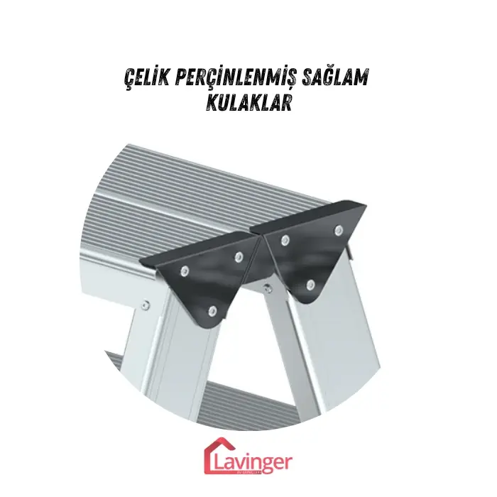 Lüks Alüminyum Çift Çıkışlı Merdiven 8+8