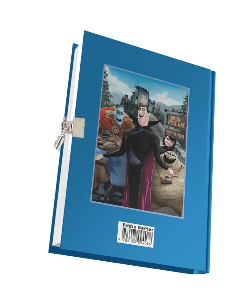 Kilitli Hatıra Günlük Anı Defteri Çizgi Karakterler Yıldız Kids Seri Hotel Transylvania
