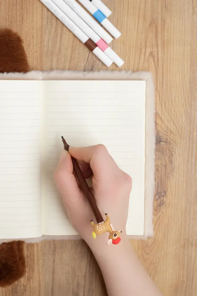 Peluş Hatıra Günlük Anı Defteri Krop Notebook Seri Bearded Dog