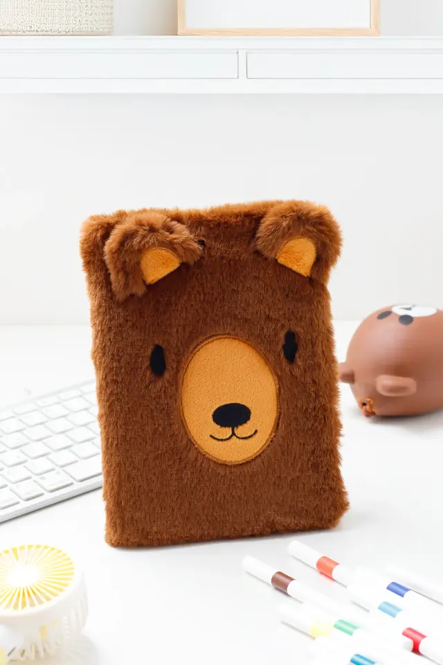 Peluş Hatıra Günlük Anı Defteri Krop Notebook Seri Beer
