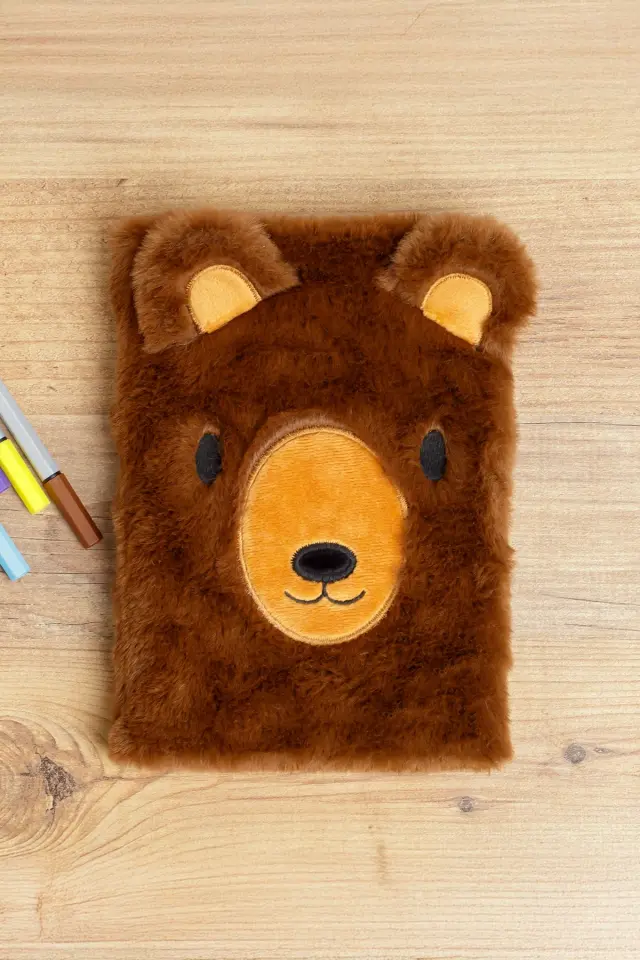 Peluş Hatıra Günlük Anı Defteri Krop Notebook Seri Beer