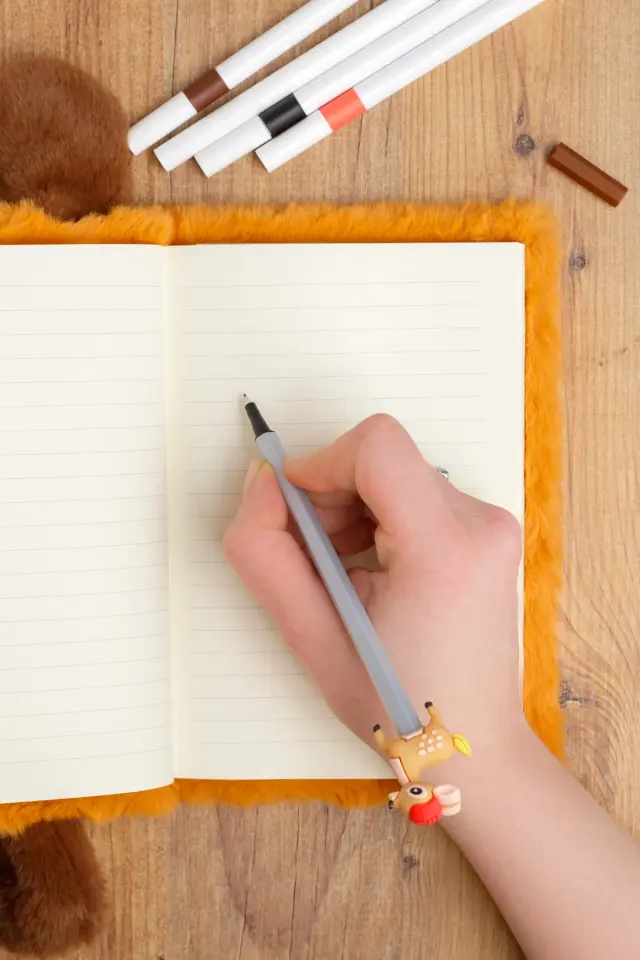 Peluş Hatıra Günlük Anı Defteri Krop Notebook Seri Cute Dog
