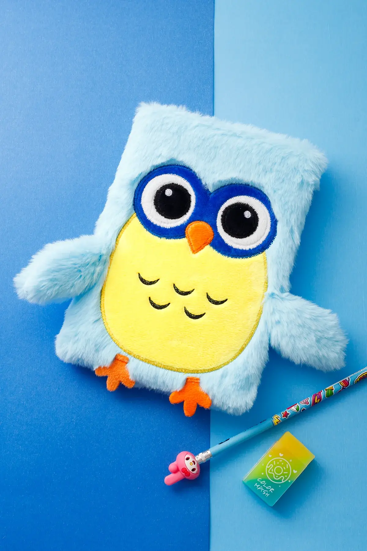 Peluş Hatıra Günlük Anı Defteri Krop Notebook Seri Baykuş