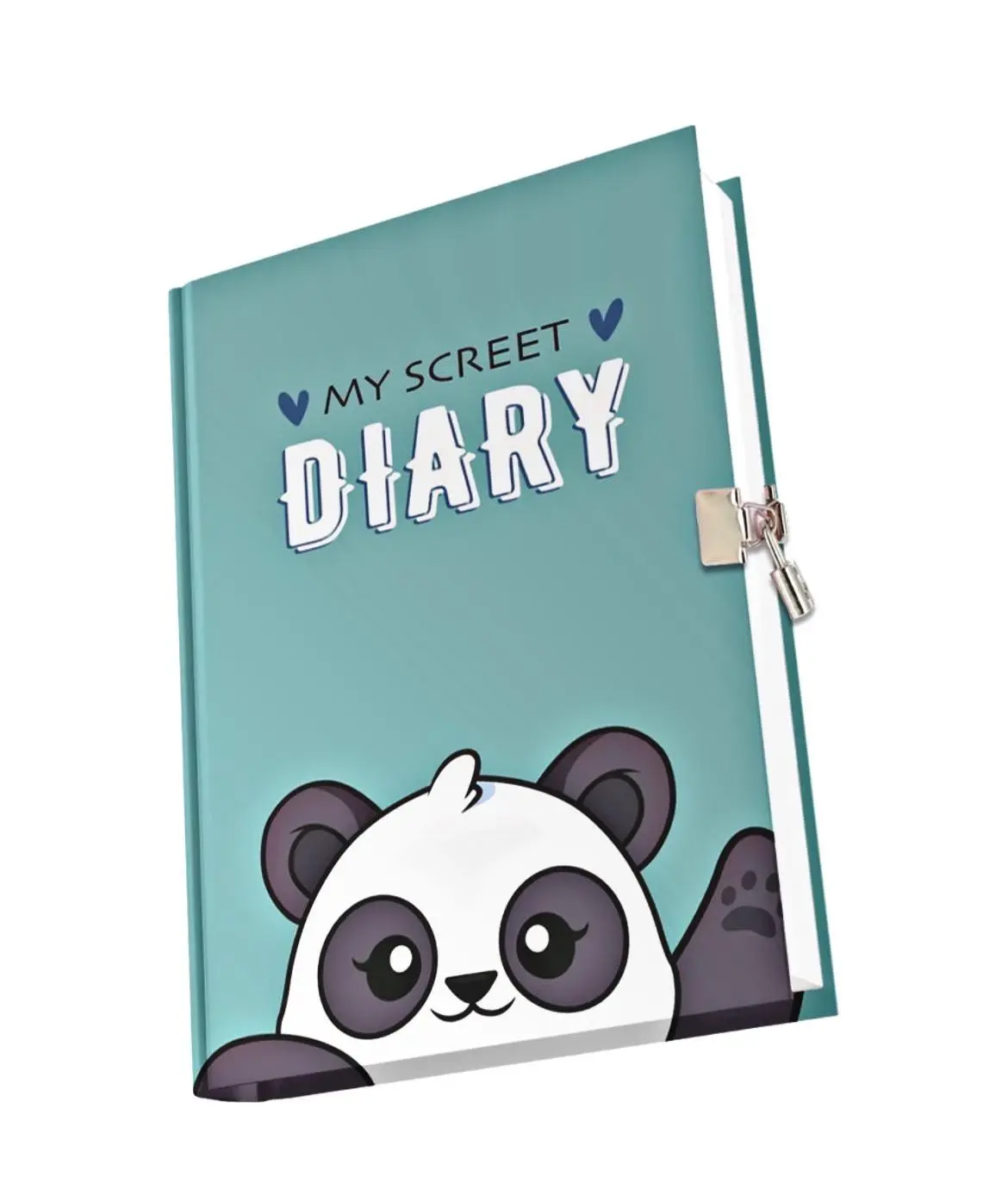 Kilitli Hatıra Günlük Anı Defteri Hello Pandastic Seri Mavi