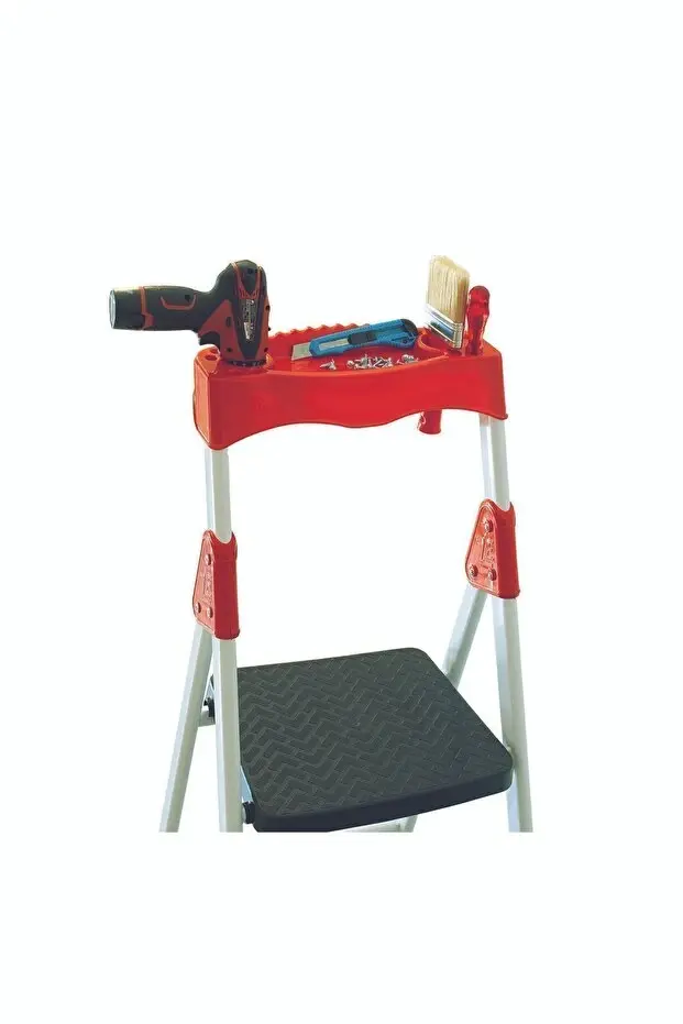 Zigana Elegance Geniş Basamaklı Kolay Taşıma Aparatlı Merdiven Kaliteli Paslanmaz Katlanır 4+1