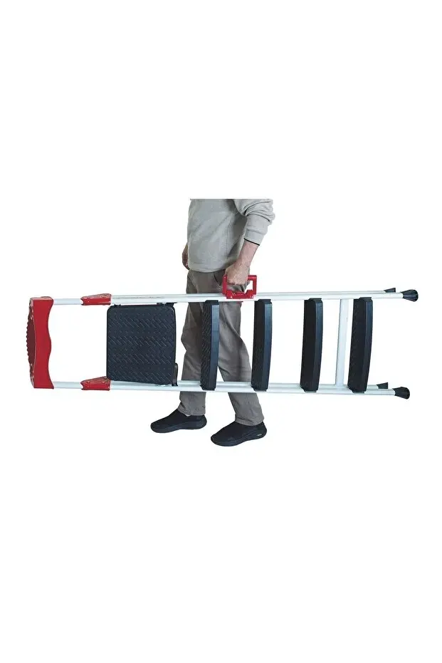 Zigana Elegance Geniş Basamaklı Kolay Taşıma Aparatlı Merdiven Kaliteli Paslanmaz Katlanır 7+1
